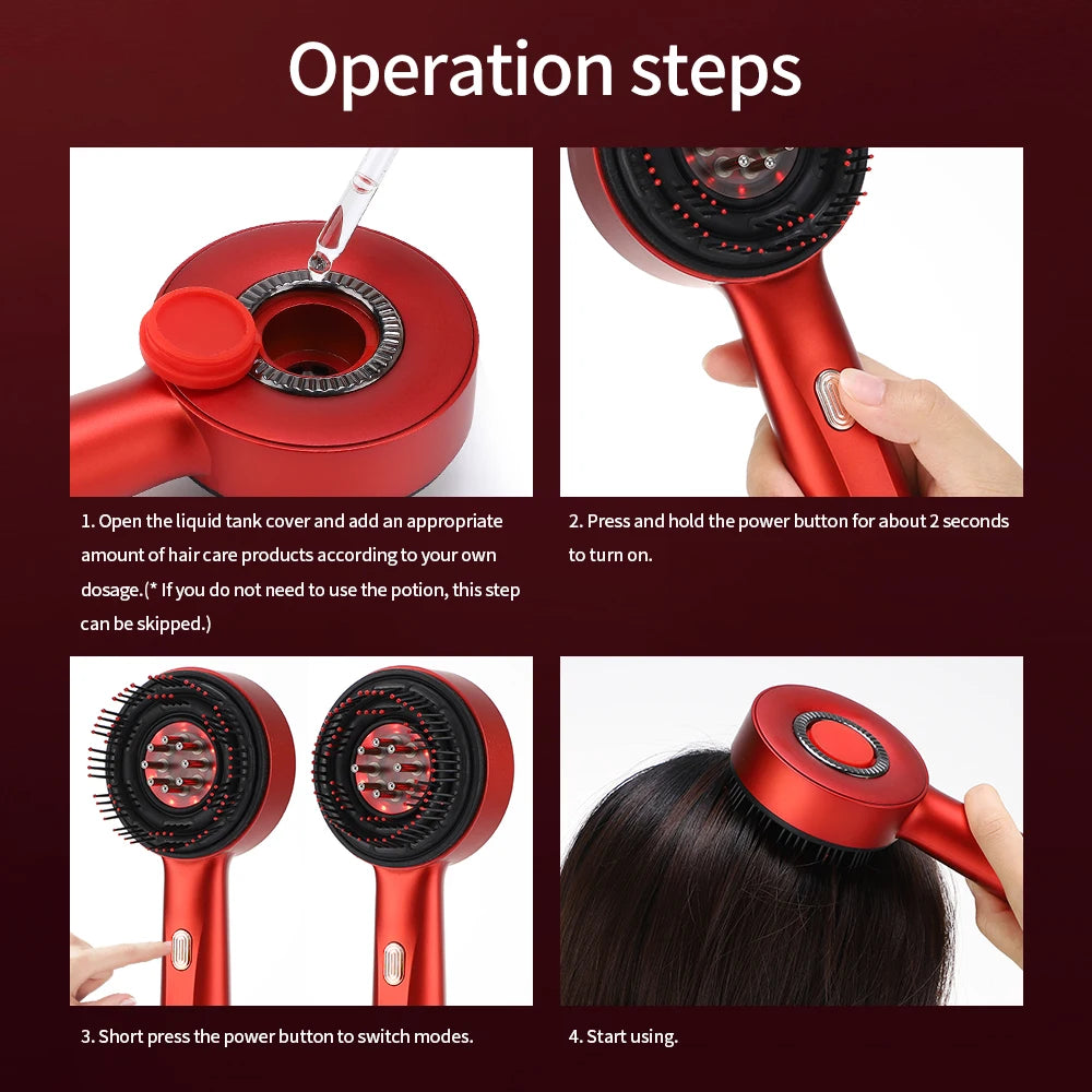 Head Massager With Oil Dispenser